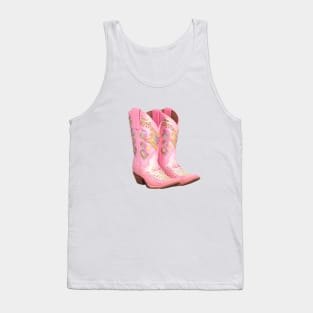 Boot Scootin' in Glitter: Sparkly Cowgirl Boots for Urban Rodeo Tank Top